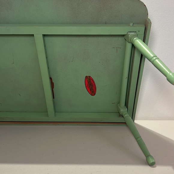 VTG 1940’s TV BED BREAKFAST TRAY 20”x 15”x 8.5” Folding Wood~The Golden Rule~USA - Picture 8 of 15